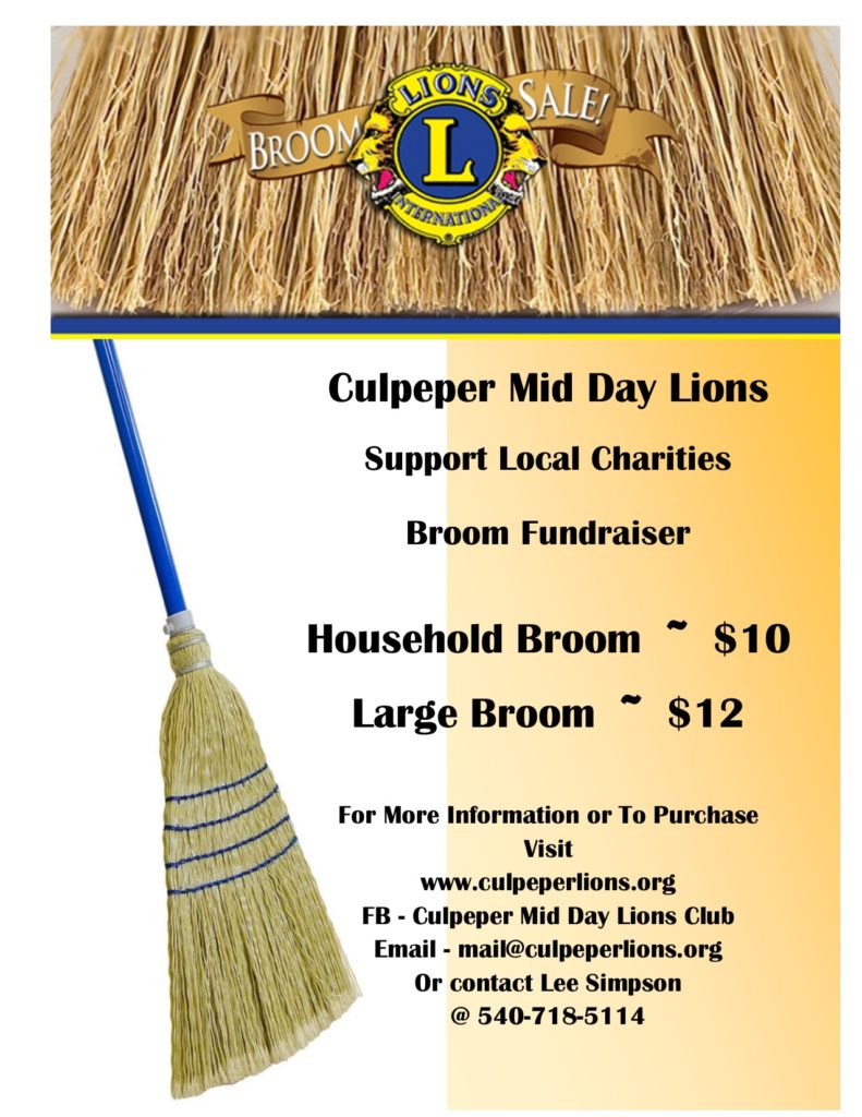 Culpeper MidDay Lions Broom Sales Culpeper MidDay Lions Club